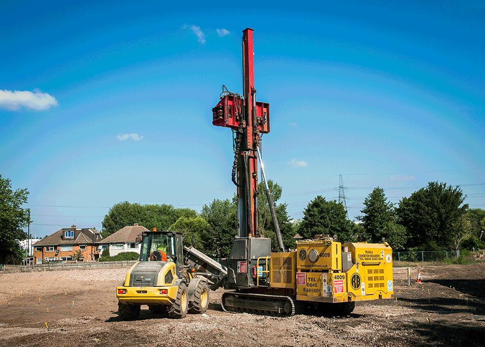 Driven tubular steel piles