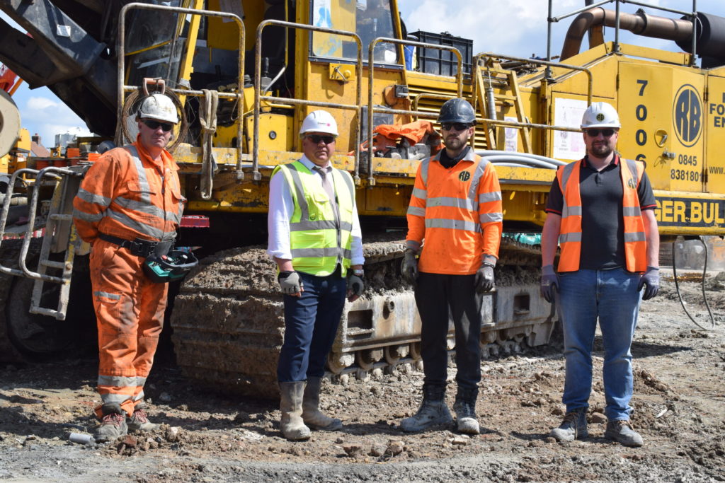 Piot Czerczak,Mark Blunden and two Roger Bullivant employees