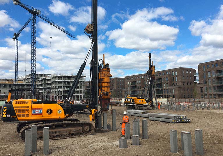 Precast Driven rig - Barking riverside