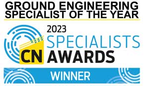 A graphic of the Winner Ground Engineering Specialist of the Year 2023 CN Awards