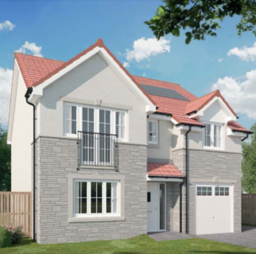 3D Model of Cadham Road, Glenrothes