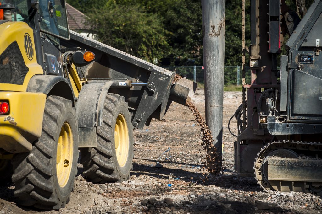 Roger Bullivant vehicle laying Vibro Stone Columns