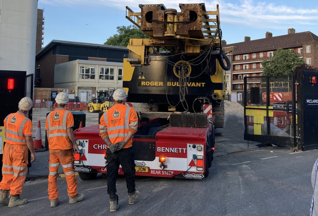 Rig arriving on site
