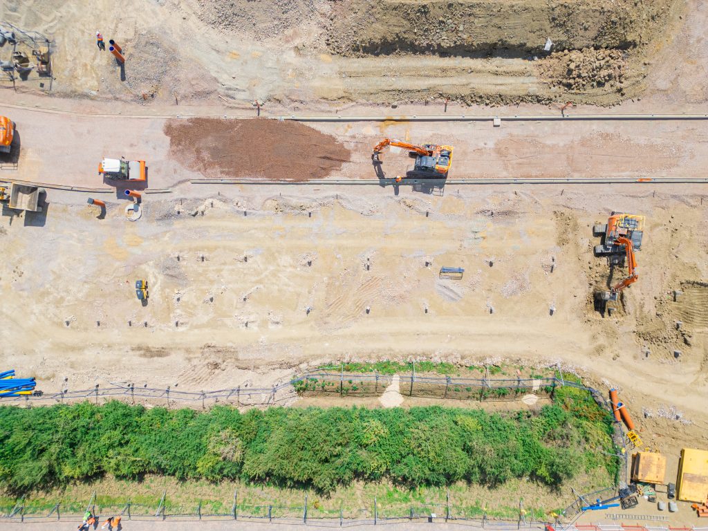 Birdseye view of Driven Precast Concrete Piles