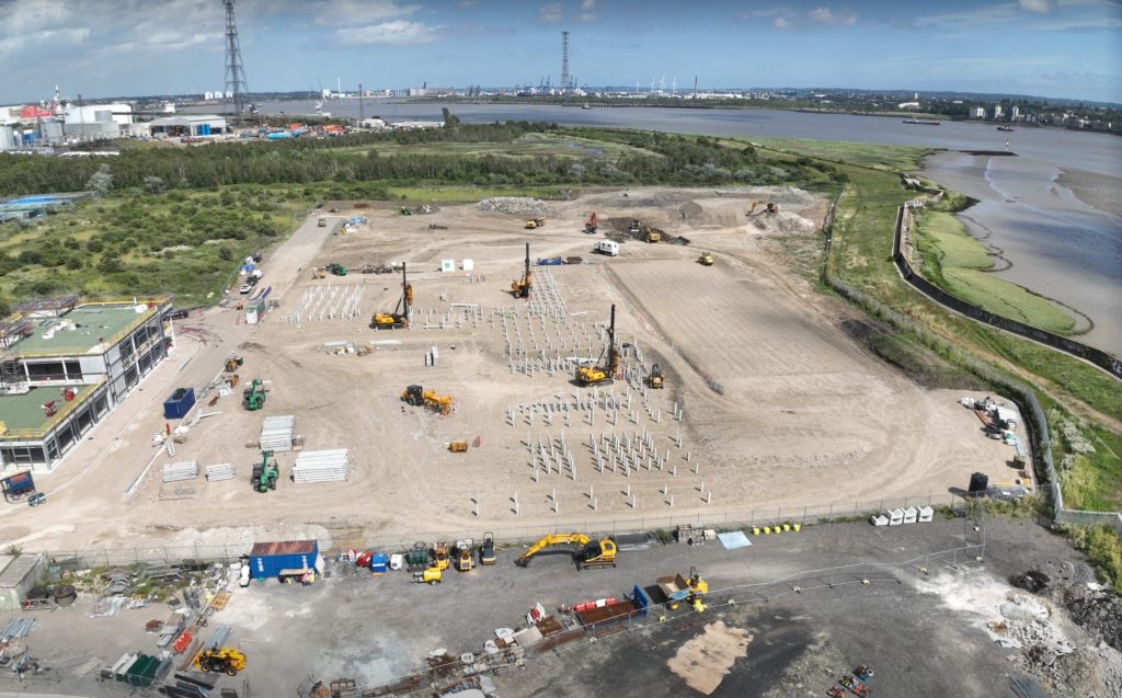 Drone shot showing Driven Precast Concrete Piles